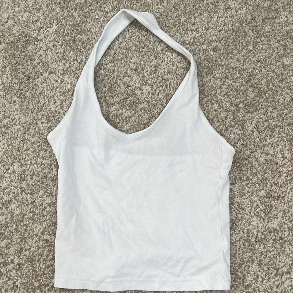 White Halter Top